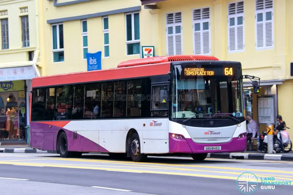Bus 64 - SBS Transit Scania K230UB Euro IV (SBS8149D)
