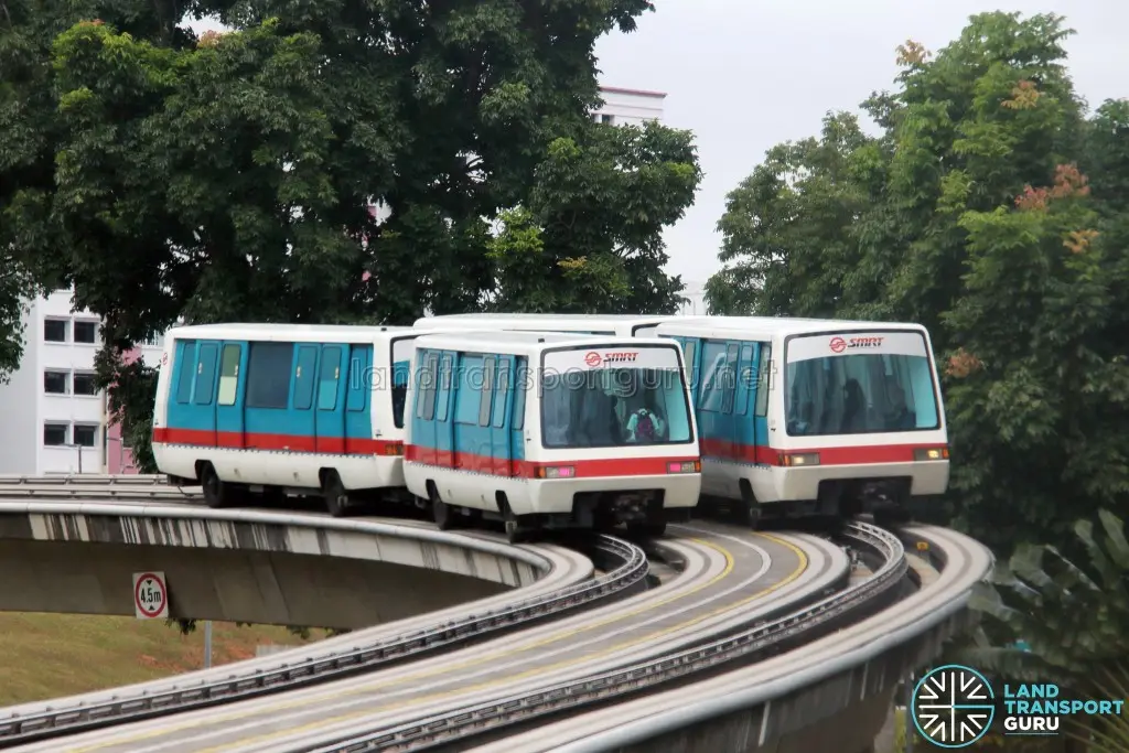Bombardier Innovia APM 100 (C801) - Passing each other