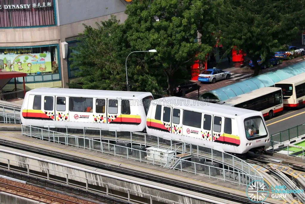 Bombardier Innovia APM 100 (C801A) - Departing Choa Chu Kang Station