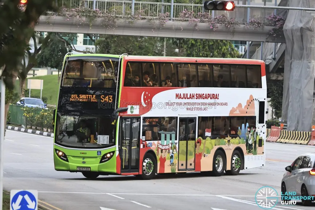 Shuttle 43 - Tower Transit Alexander Dennis Enviro500 (SG5713G)